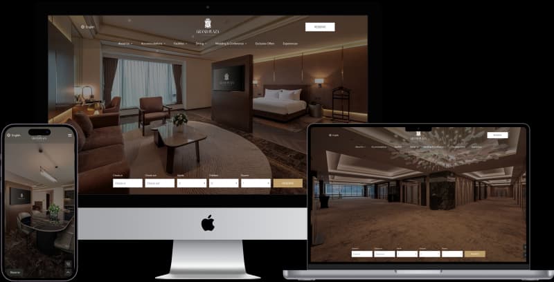 Giao diện website Khách sạn 5 sao Grand Plaza