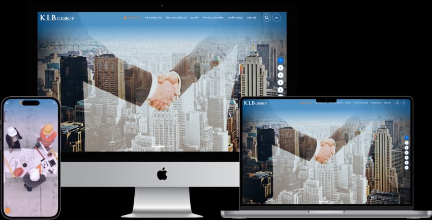Giao diện website KLB Group